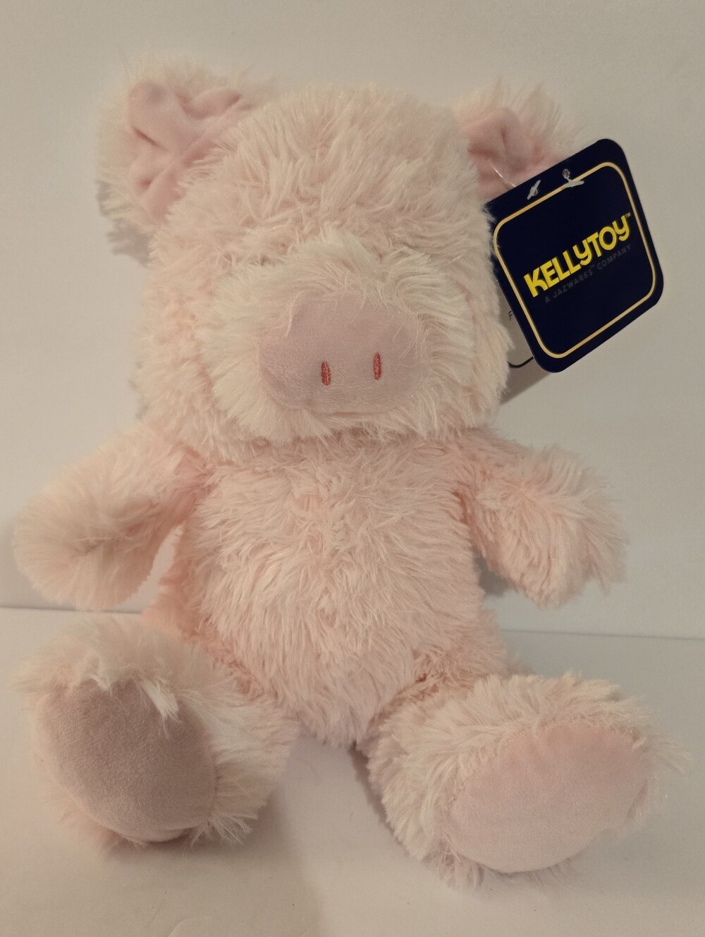 KellyToy Pink Pig Plush Stuffed Animal with Tag 10" Sitting 2022